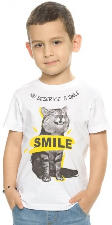 Футболка для мальчиков (котик) р.86-110