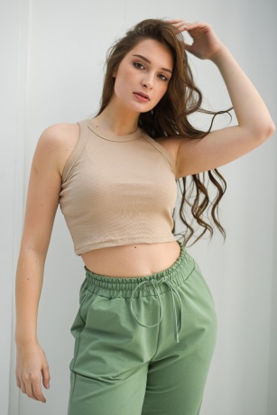 Майка-топ женская Кашкорсе бежевый