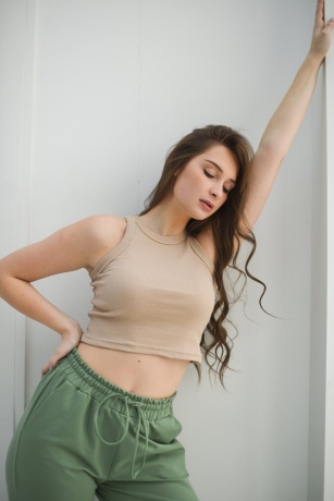 Майка-топ женская Кашкорсе бежевый