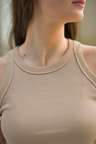 Майка-топ женская Кашкорсе бежевый