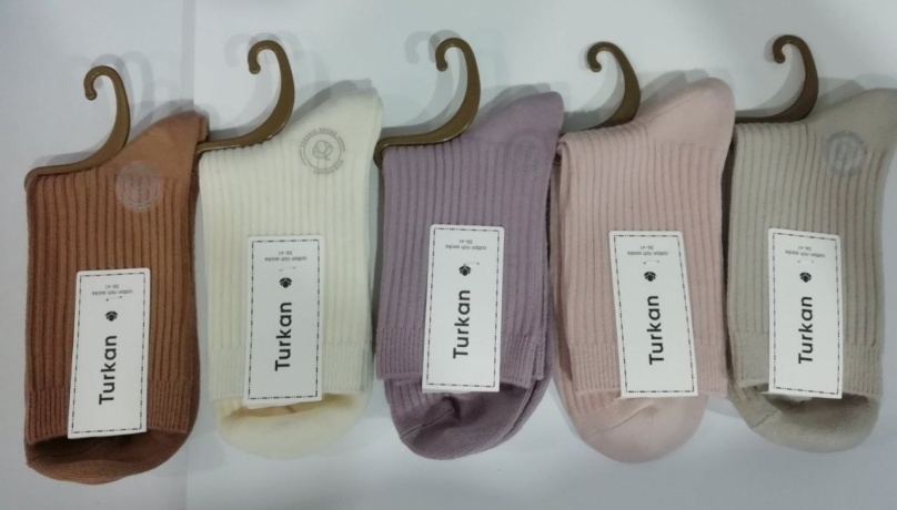 Женские носки 736, в рубчик, ассорти