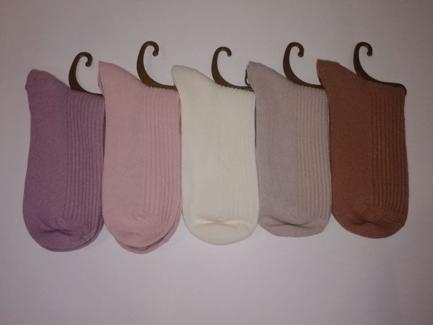 Женские носки 736, в рубчик, ассорти