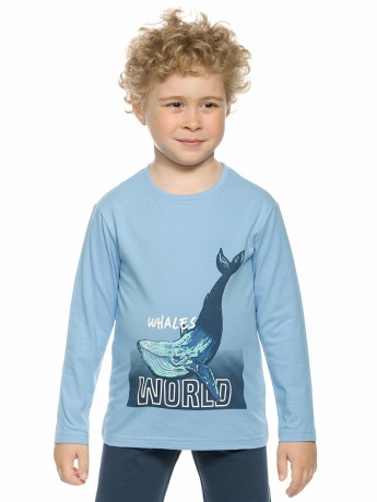 Комплект для мальчиков голубой с китом (рост 86-110)