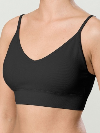 Майка-топ для женщин на тонких бретелях (черный)