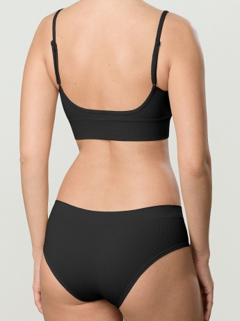 Майка-топ для женщин на тонких бретелях (черный)