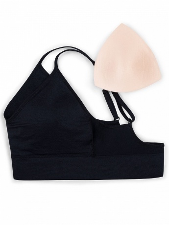 Майка-топ для женщин на тонких бретелях (черный)