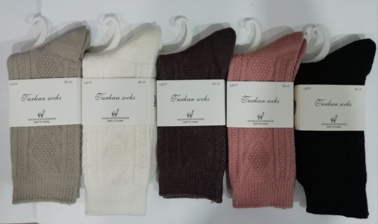 Женские носки 6117, из натуральной шерсти ламы