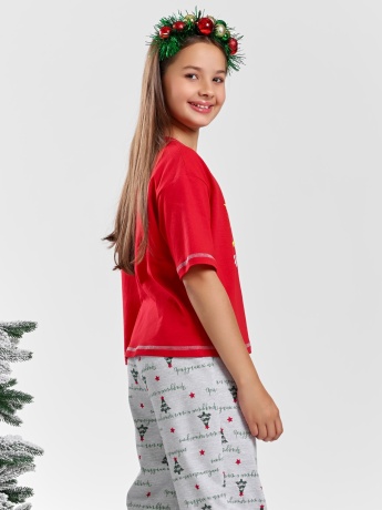 Новогодняя пижама Праздник-1 красный