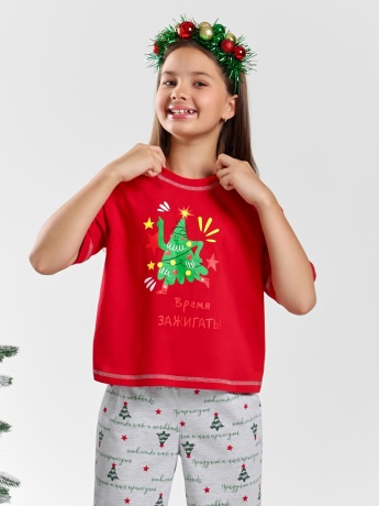 Новогодняя пижама Праздник-1 красный