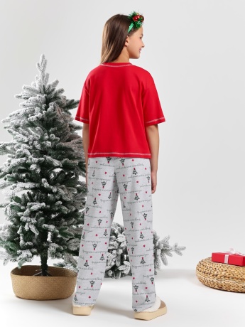 Новогодняя пижама Праздник-1 красный