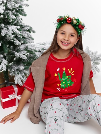 Новогодняя пижама Праздник-1 красный
