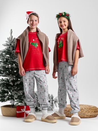 Новогодняя пижама Праздник-1 красный