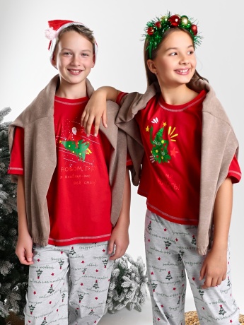 Новогодняя пижама Праздник-1 красный