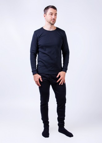 Мужской гарнитур черный рибана с начесом