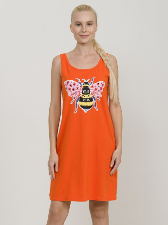 Сорочка женская оранжевая "Счастливая пчелка"