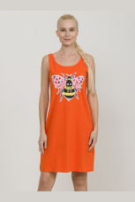 Сорочка женская оранжевая &quot;Счастливая пчелка&quot;