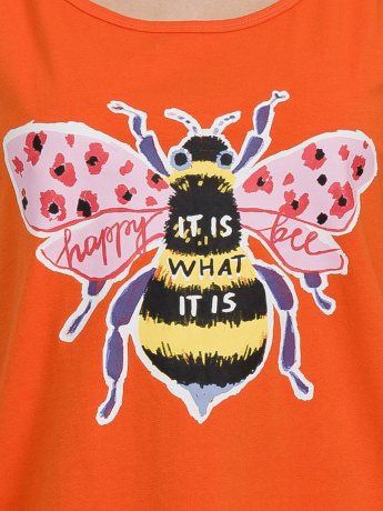 Сорочка женская оранжевая "Счастливая пчелка"