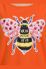 Сорочка женская оранжевая &quot;Счастливая пчелка&quot;