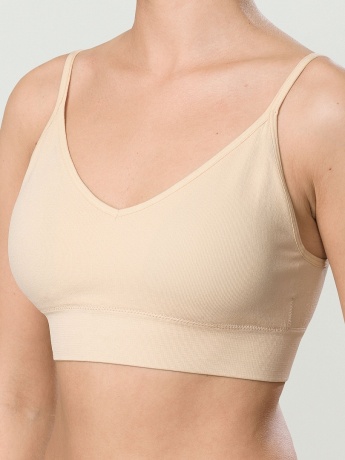 Майка-топ для женщин на тонких бретелях (бежевый)