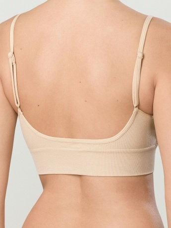 Майка-топ для женщин на тонких бретелях (бежевый)