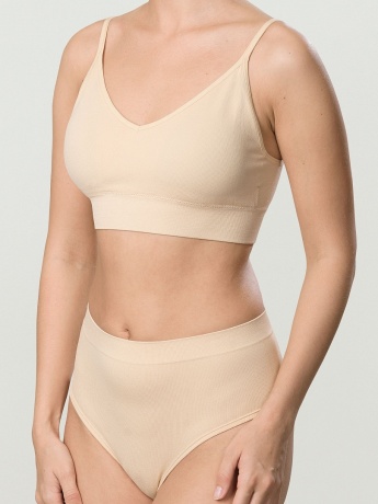 Майка-топ для женщин на тонких бретелях (бежевый)