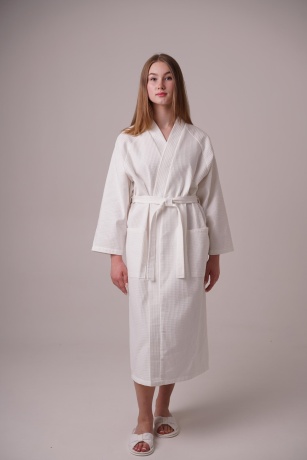 Халат-кимоно из вафельного полотна х/б