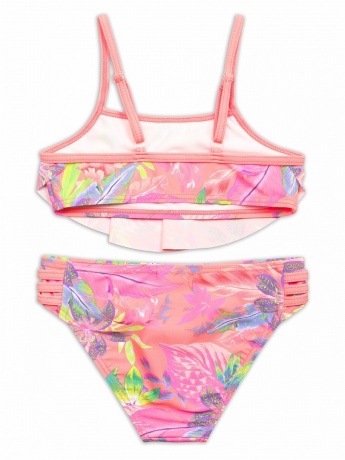 Купальный костюм для девочек ярко-оранжевый (рост 98-110)