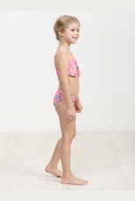 Купальный костюм для девочек ярко-оранжевый (рост 98-110)