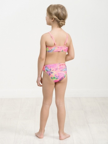 Купальный костюм для девочек ярко-оранжевый (рост 98-110)