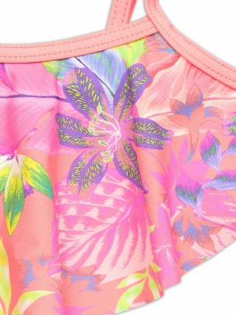 Купальный костюм для девочек ярко-оранжевый (рост 98-110)