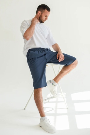 Бриджи мужские Льняные индиго