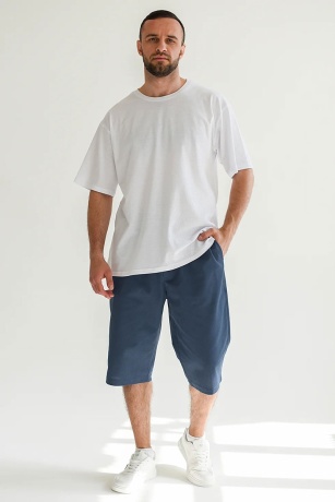 Бриджи мужские Льняные индиго