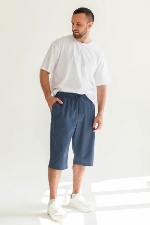 Бриджи мужские Льняные индиго