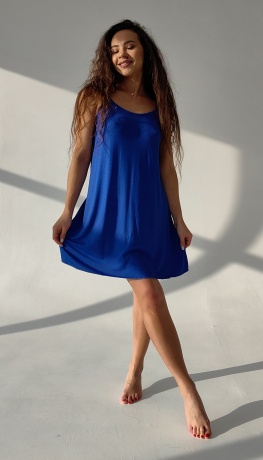 Сорочка женская из вискозы свободного кроя, лаванда