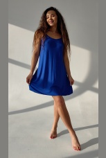 Сорочка женская из вискозы свободного кроя, лаванда