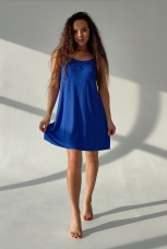 Сорочка женская из вискозы свободного кроя, лаванда