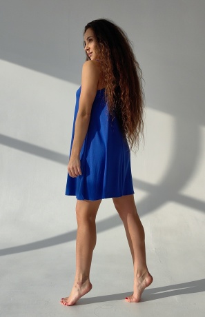 Сорочка женская из вискозы свободного кроя, лаванда