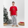 Новогодняя пижама fanily look для мальчика Праздник-2 красный