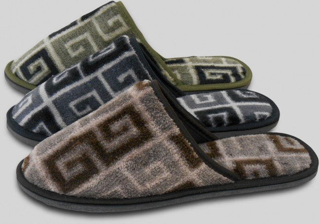 Мужские тапочки велсофт с закрытым носом