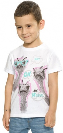 Футболка для мальчиков (страусы) р. 86-110