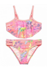 Купальный костюм для девочек ярко-оранжевый (рост 116-146)