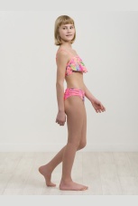 Купальный костюм для девочек ярко-оранжевый (рост 116-146)