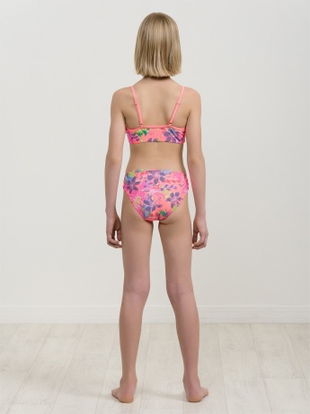 Купальный костюм для девочек ярко-оранжевый (рост 116-146)