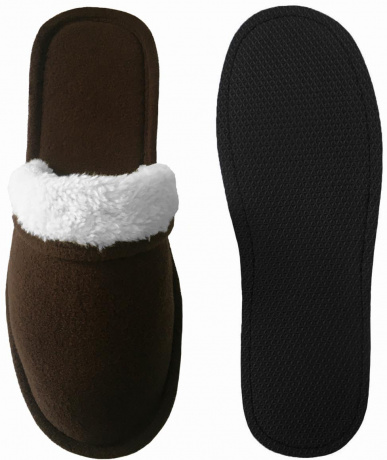 Мужские тапочки флис с закрытым носом