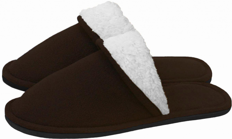 Мужские тапочки флис с закрытым носом