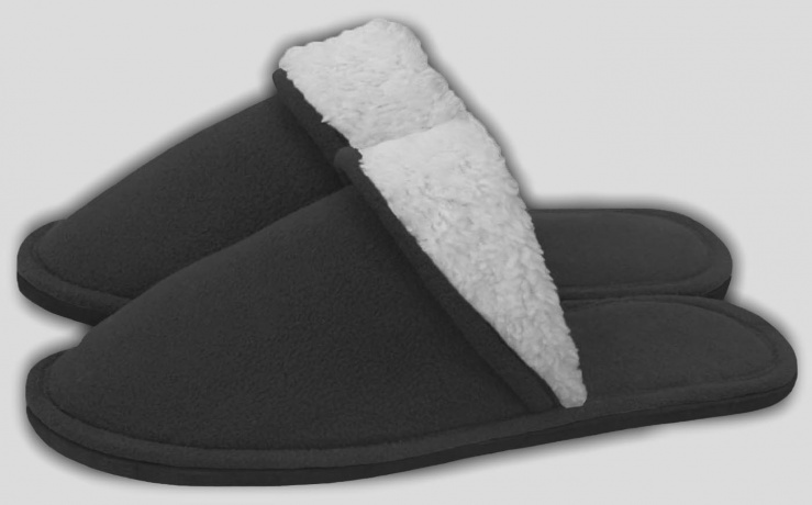 Мужские тапочки флис с закрытым носом