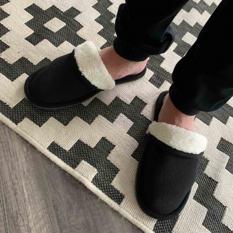 Мужские тапочки флис с закрытым носом