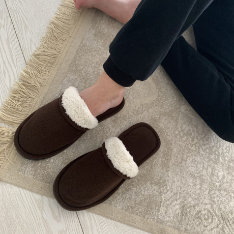 Мужские тапочки флис с закрытым носом