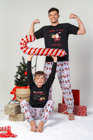 Пижама для мальчика в стиле family look "Мороз-2"