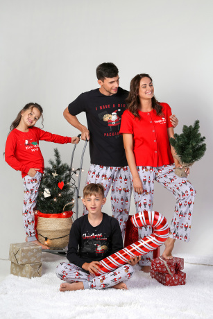 Пижама для мальчика в стиле family look "Мороз-2"